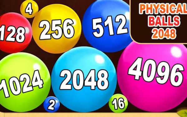Physical Balls 2048 Merge Puzzle Online Game