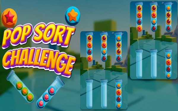 Pop Sort Challenge: Color Ball Puzzle Online Game