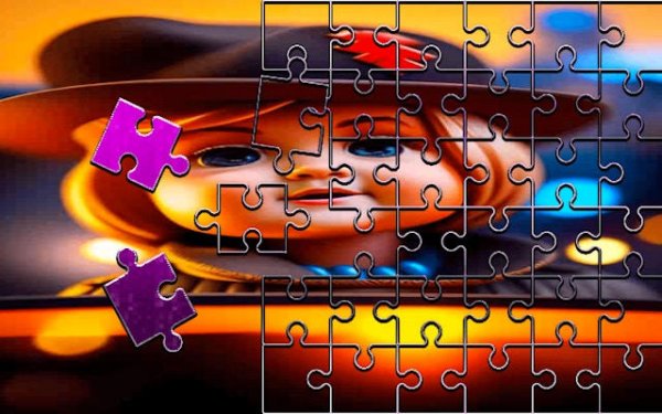 Robert the Doll Picture Slide Puzzle Frenzy Online Game